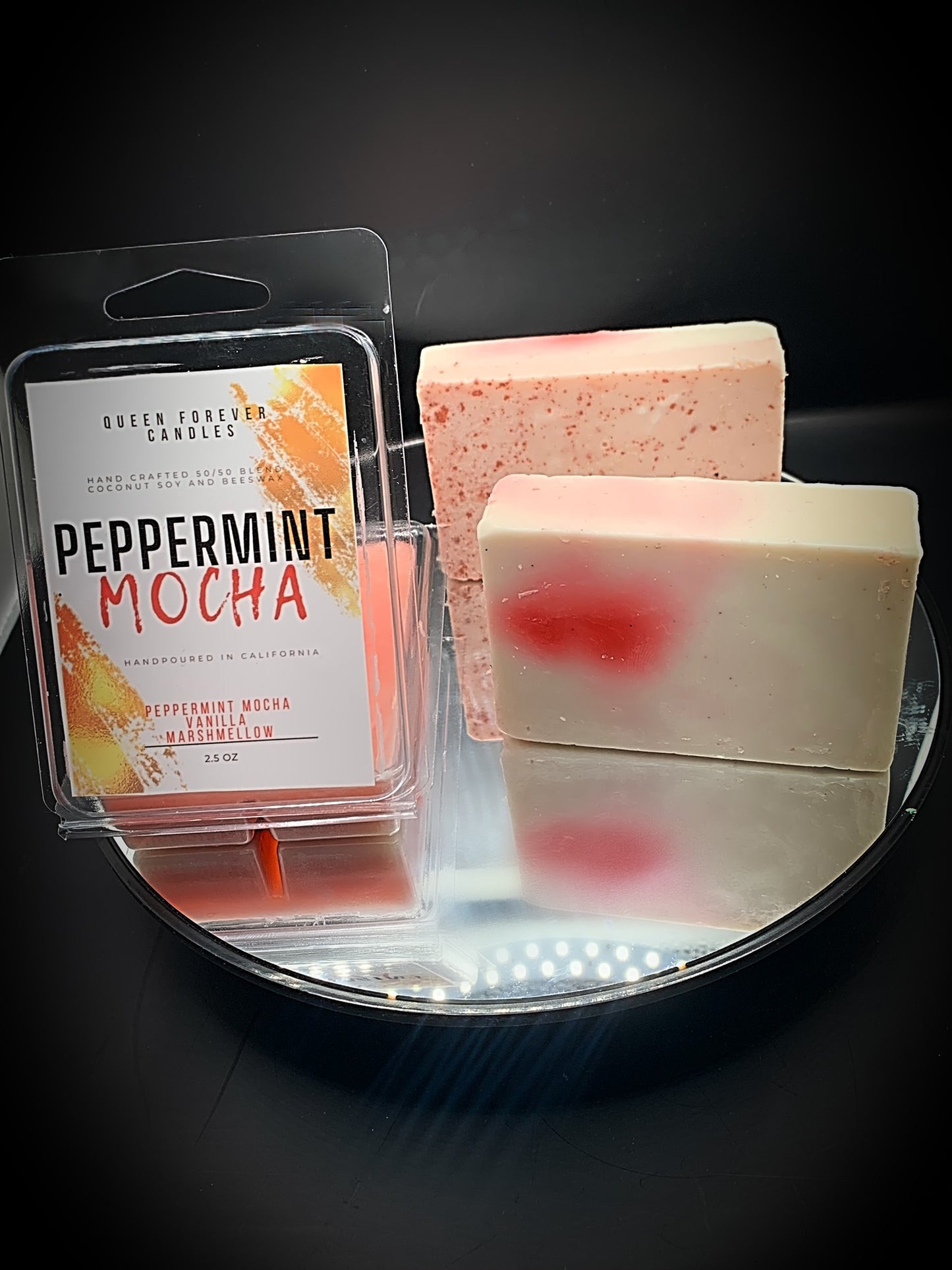 Peppermint Mocha Soap Bar and Wax Melt Set